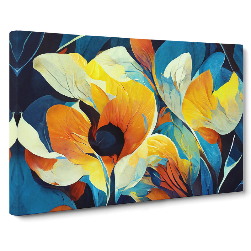 Flowers Abstract Vol.2 - Wrapped Canvas Painting