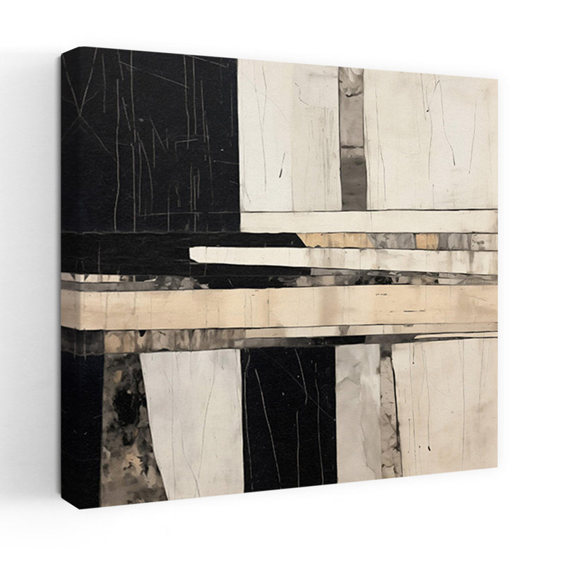 Liminal 1, art minimaliste abstrait, H 18 po x l 18 po