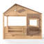 Lit maison avec tablette, crochets latéraux, cadre de lit avec tiroirs de rangement et DEL-370944681-370944682