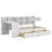 Wooden L-Shape Daybed With Storage Cabinets And Two Storage Drawers, Multi-Functional Bed With Study Desk And Built-In Bookshelf-1762576738-1762576739