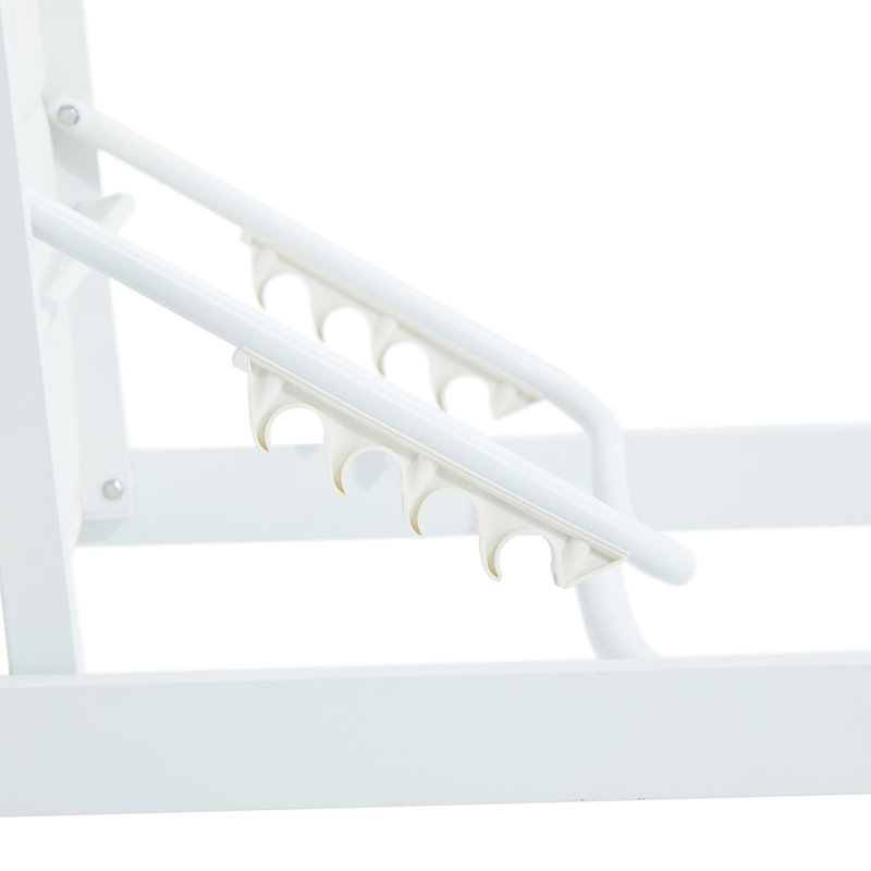 Chaise longue d'extérieur Ine avec roues cachées, structure en aluminium à grain de bois et tissu respirant Teslin® | Blanc / brun