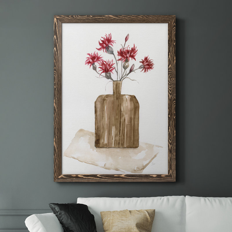 Simply Country I - Peinture sur toile encadrée, H 31,5 po x l 23,5 po x P 1,5 po, Encadré de bois de noyer