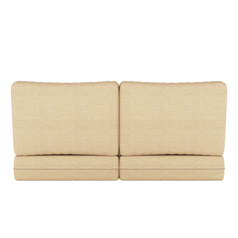 Sunbrella® Outdoor Loveseat Seat / Back Cushion, Sunbrella Play Camel