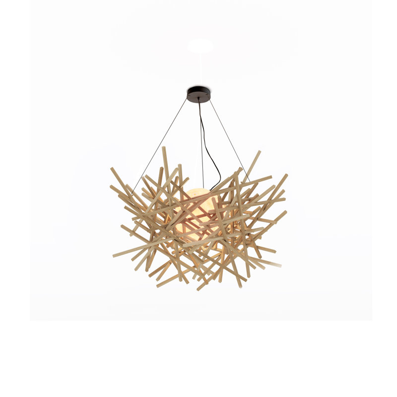 Cura 1 - Light Unique/Statement Pendant, White Oak, 2700K