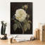 «Heirloom White Rose On Black» par Danhui Nai, art mural sur toile-1316715662
