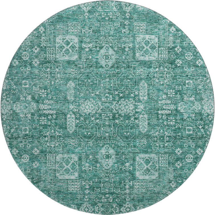 Premium Machine Washable Cerrito Teal Rug