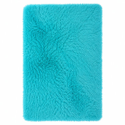 10x14 Ft Tiffany Blue Extra Large Shag Rugs for Living Room Soft Fluffy Furry Area Rugs for Bedroom Indoor Floor, Aesthetic Carpet for Kids Home Decor