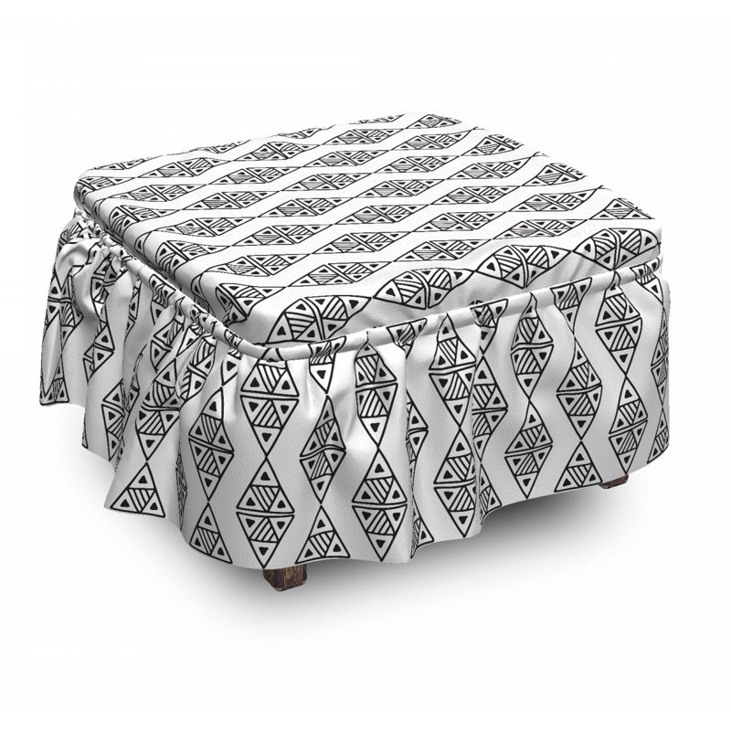 Housse pour repose-pieds monochrome