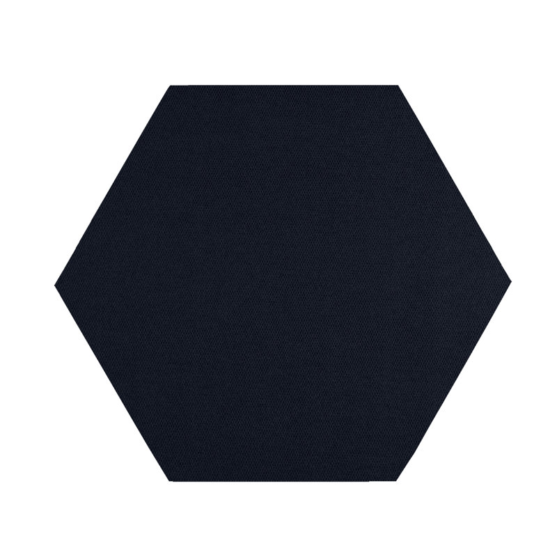 Tapis intérieur / extérieur bleu tissé à la machine Gatian, Hexagone 4 pi