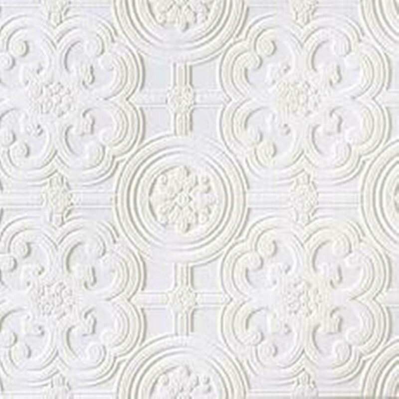Anaglypta Luxury Blown Vinyl Baroque Wallpaper Paintable Textured White Relief RD80029