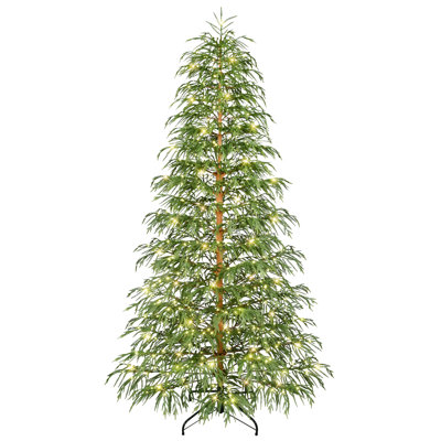White 7.5' Pre-Lit Fir Tree