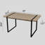 Table de salle à manger rectangulaire 59 po, 4 à 6, moderne avec pieds en bois noir et métal épais de 1,5 po, convenant à 6 personnes lors de fêtes de pendaison de crémaillère