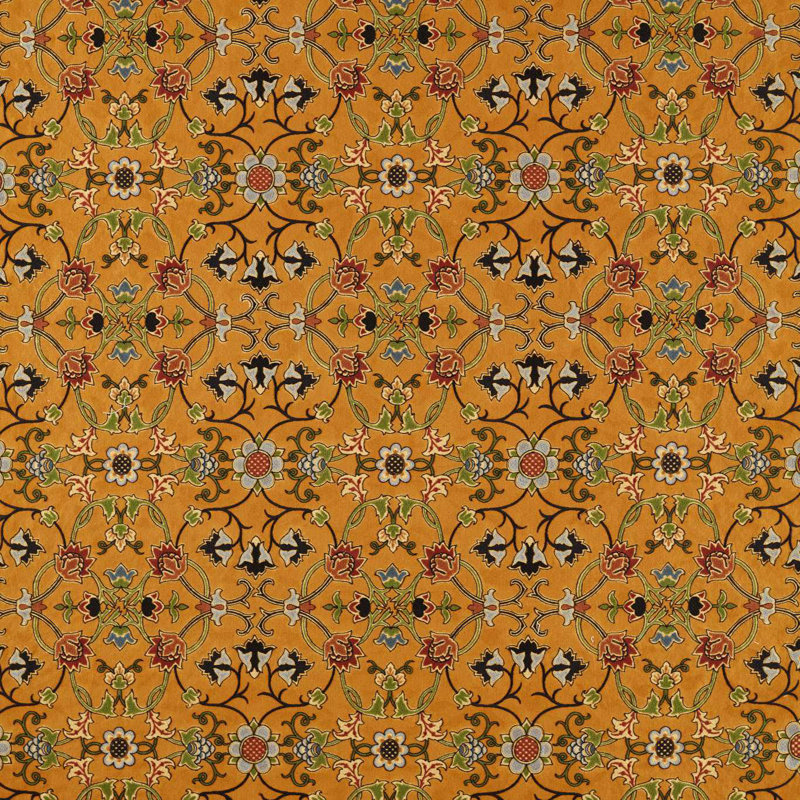 Persian Scroll Embroidery, Ochre