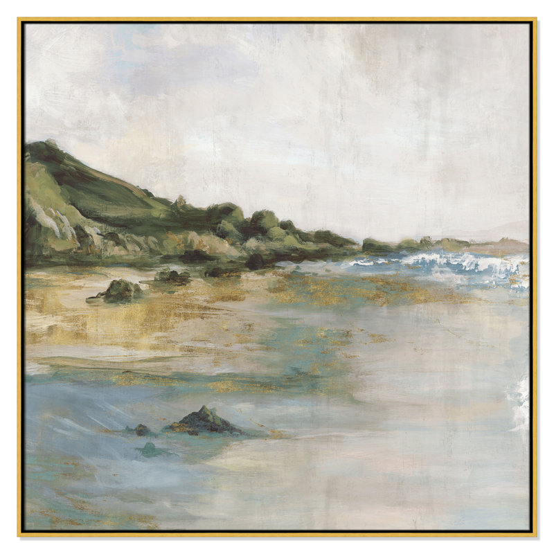 Cordoba Tide’s Edge Print by, 46.5" H x 46.5" W, Gold
