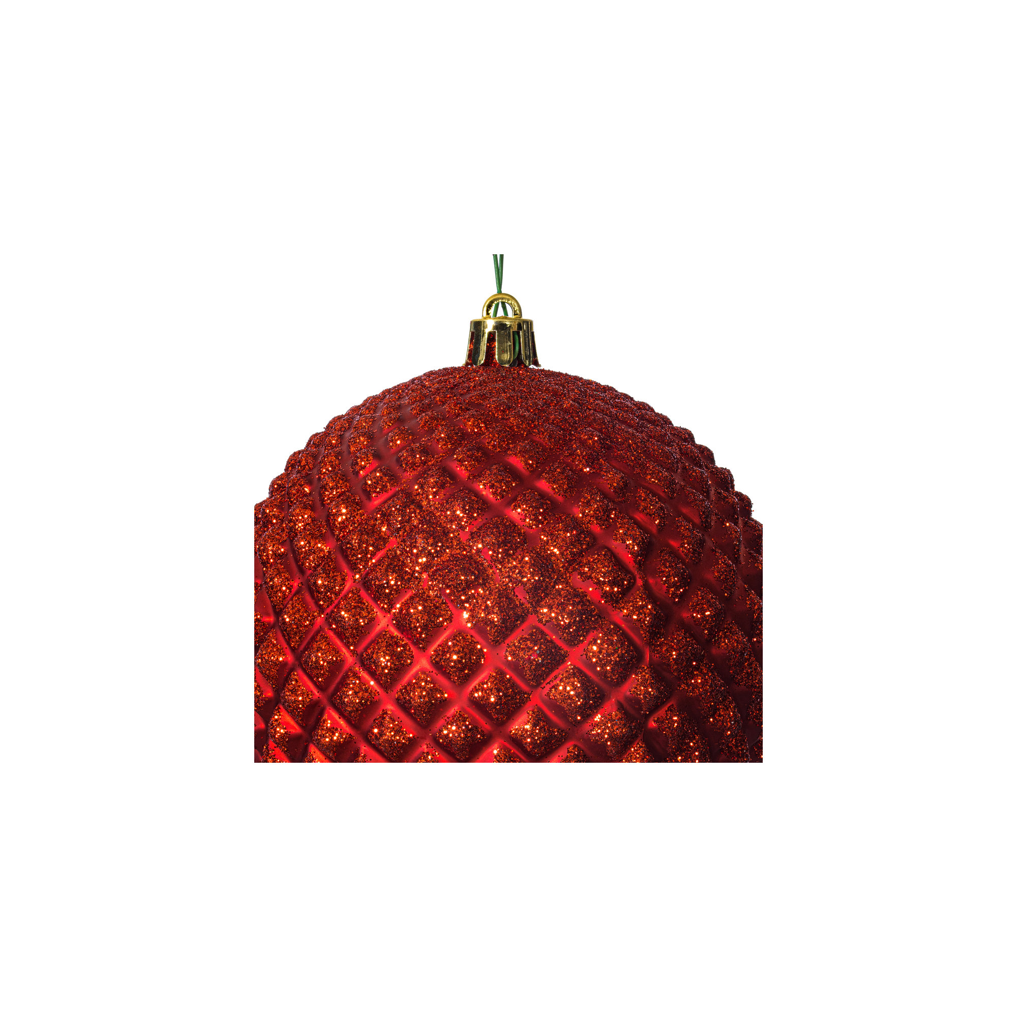 Durian Glitter Ball Ornament, Red
