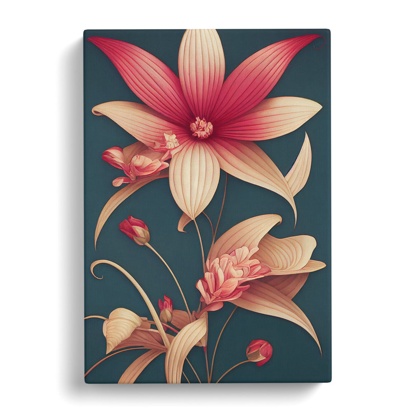 XC1022-4582X The Mystical Flowers - Wrapped Canvas Print, 50cm H x 35cm W x 3cm D