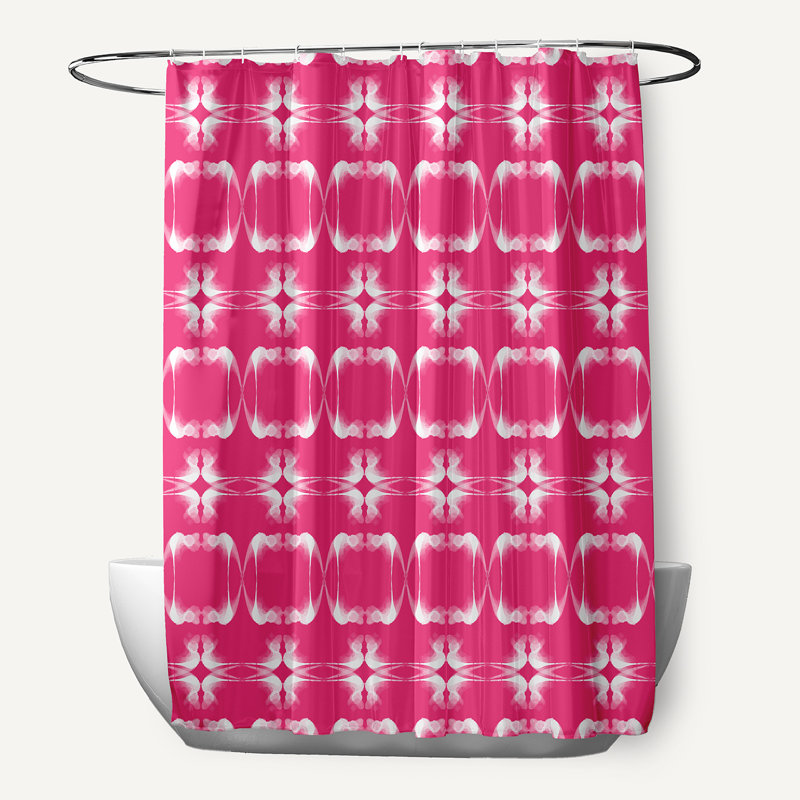 Rideau de douche synthétique Simple, Rose