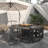 51 Inch Wood-Burning Fire Pit Table with Grill and Wood-Grain Side Tables-1021891592