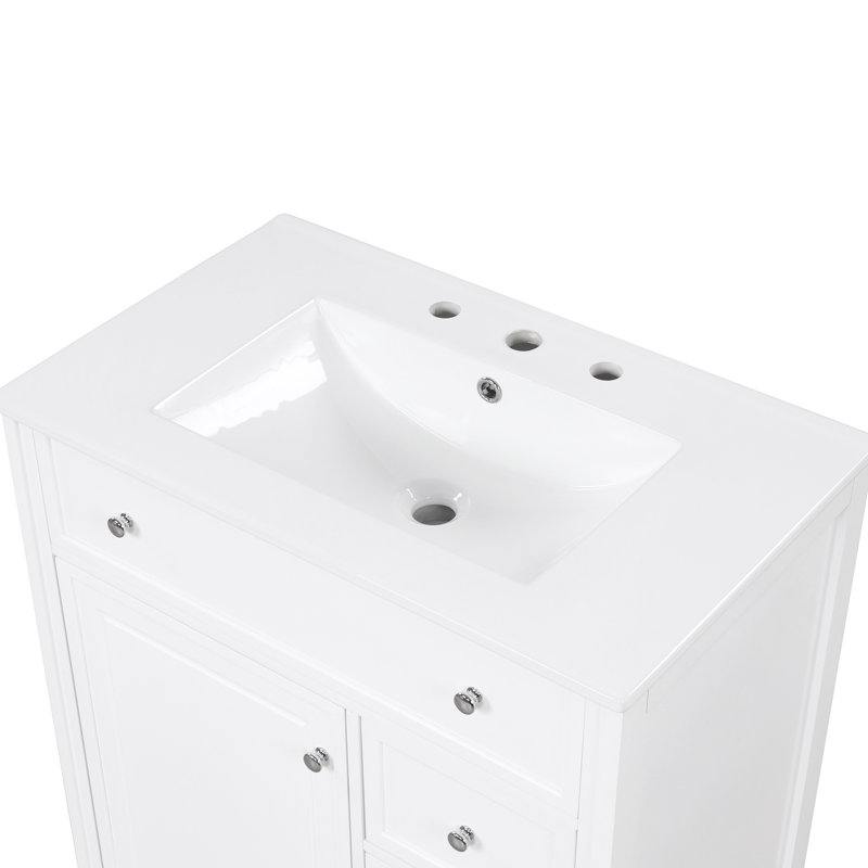 Armoire de meuble-lavabo en bois 30 po avec comptoir et 2 tiroirs