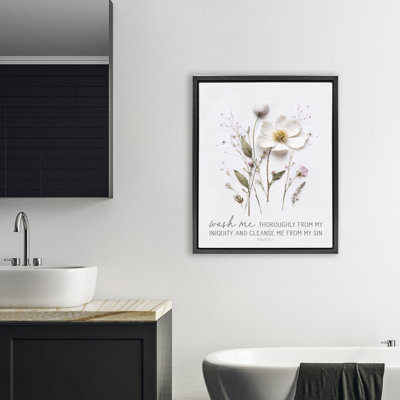 Pressed Flower Proverb Floating Frame, design by Lettered and Lined