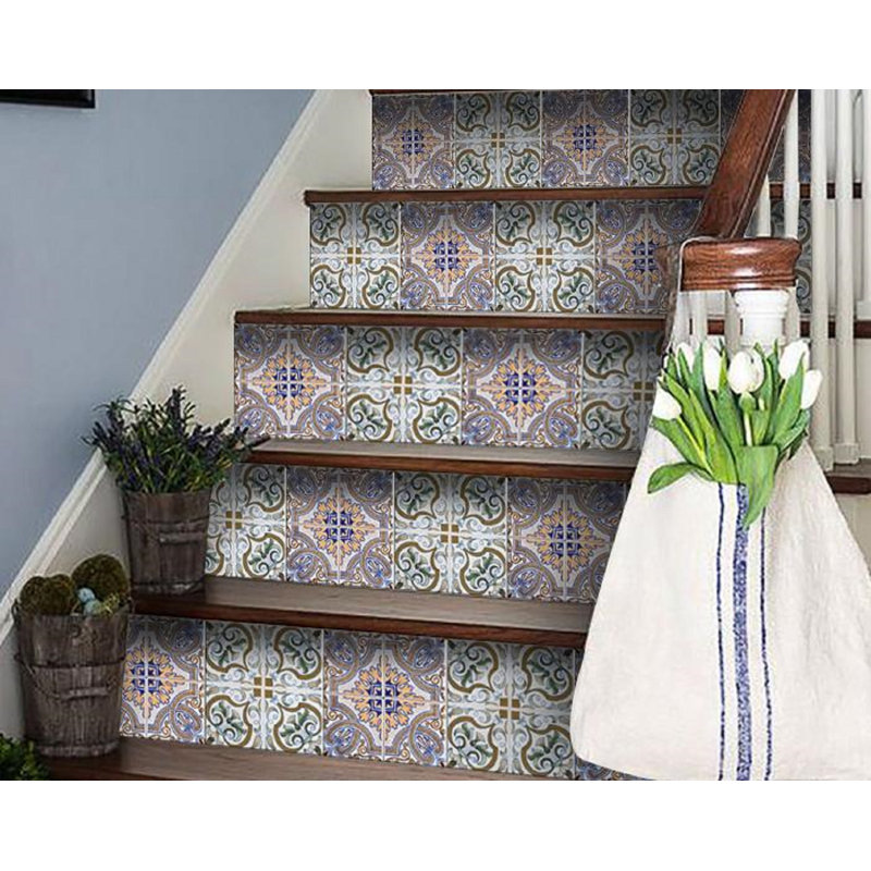 4'' W x 4'' L Vinyl Peel and Stick Mosaic Tile