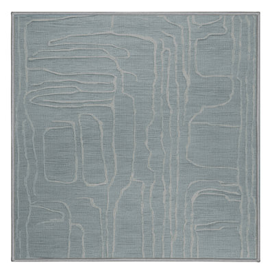 Tapis abstrait gris lavable à la machine