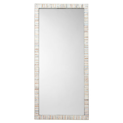 Heron Rectangle Stone Framed Mirror