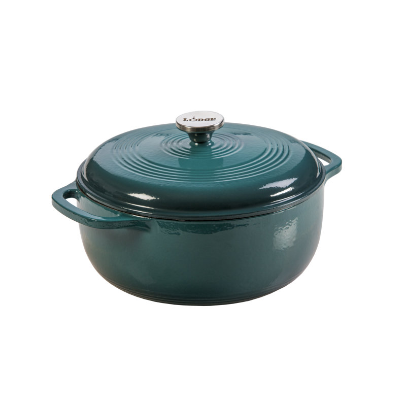 Lagoon Blue 6 Qt Enameled Cast Iron Dutch Oven