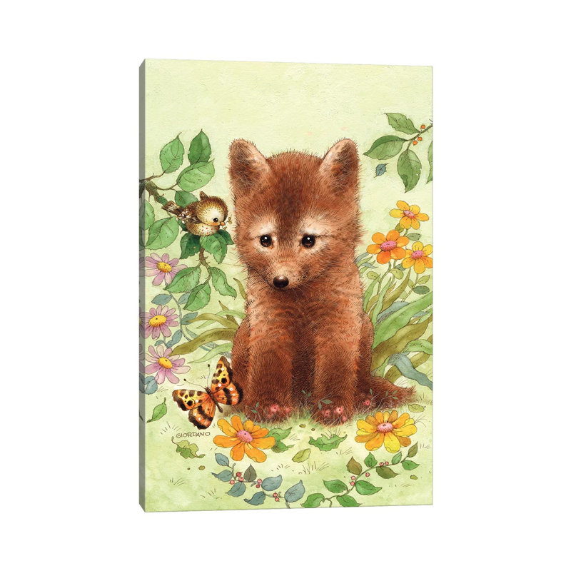 Baby Fox by Giordano Studios - Wrapped Canvas Gallery-Wrapped Canvas Giclée, 20.32 cm H x 30.48 cm W