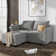L Shaped Modular Reversible Sofa with Chaise Small Sectional