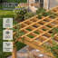 Pergola d'extérieur en cèdre de qualité supérieure de 3,65 m x 3 m avec toit en treillis, pour patio, cour et jardin.