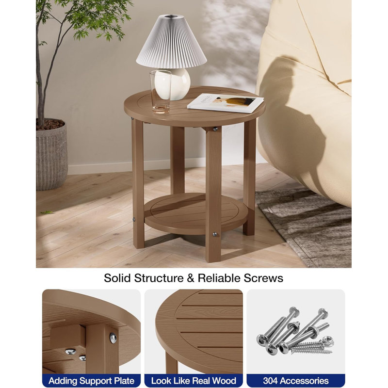 Table Adirondack d'extérieur 2 niveaux, Brun