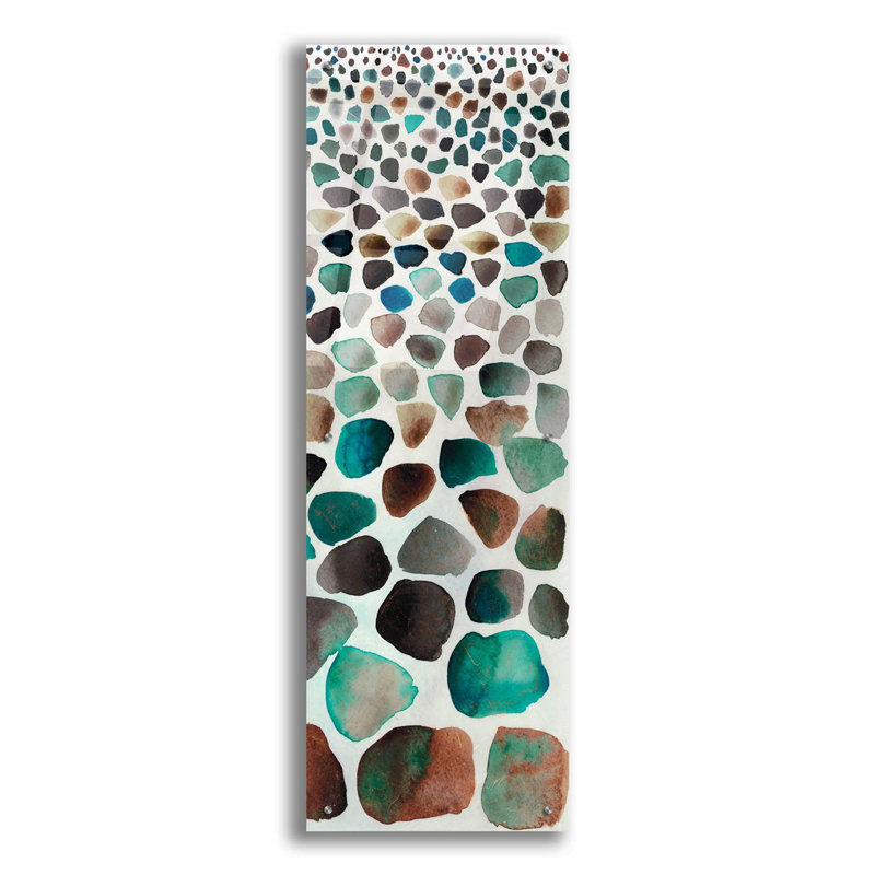 «Stone Path 2» par Alicia Ludwig, art mural en verre acrylique, H 48 po x l 16 po