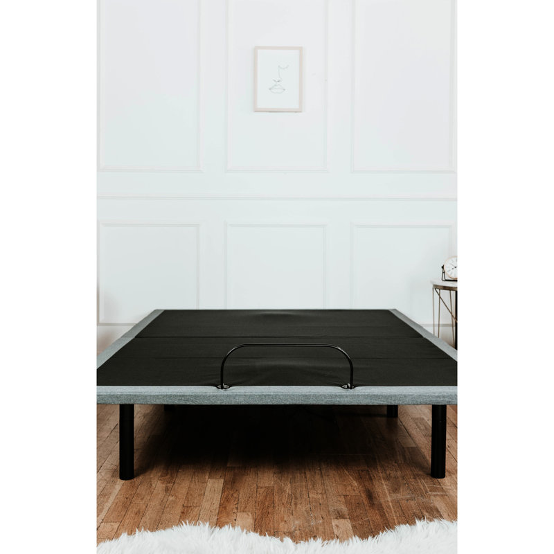 Base de lit très grand Btx5 - contrôle de la position de la tête et des pieds, revêtement en tissu tissé réglable sous l'éclairage, 4 ports, conception pliante au centre