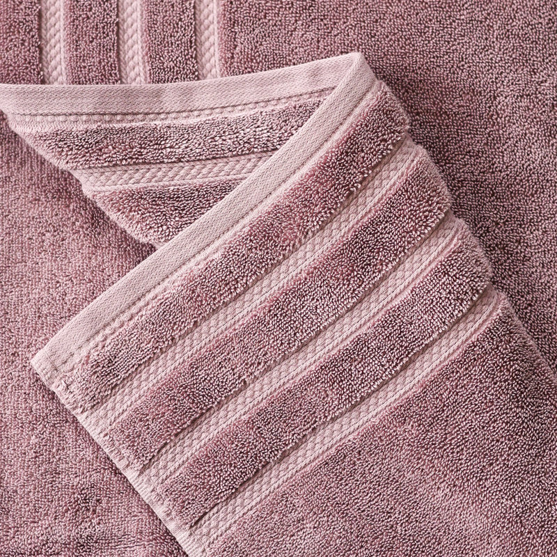 Ensemble de bain True Comfort, Mauve, Serviettes de bain - paquet de 4