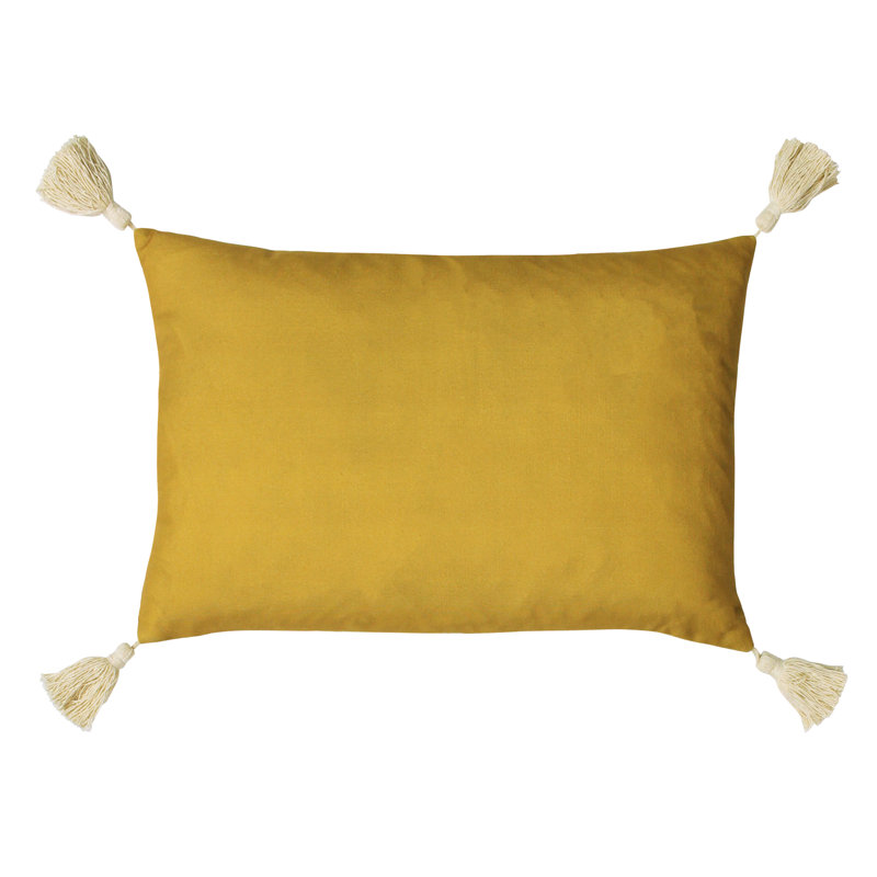 Floral Rectangular Lumbar Pillow Cover, Honey