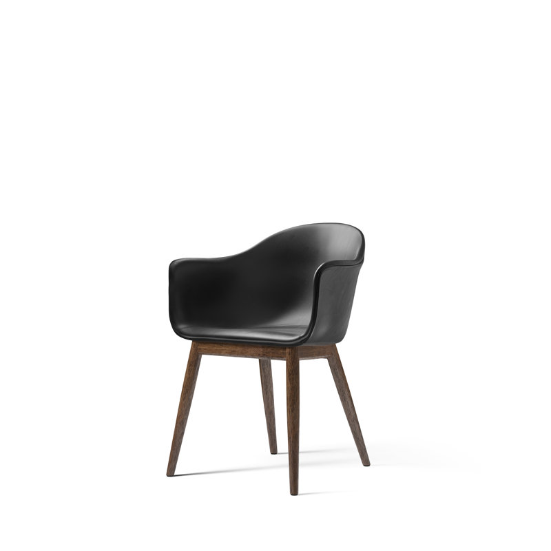Harbour Upholstered Arm Chair, Dark Stained Oak, Fiord 2 961 Wool