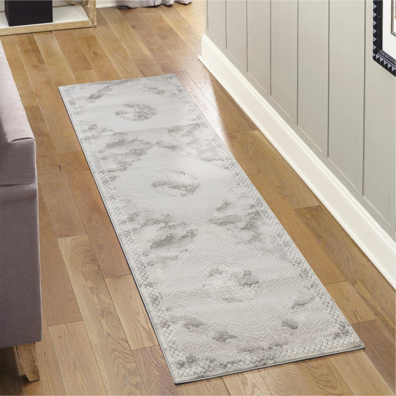 Gray Area Rug, Runner 2'7" x 9'10"