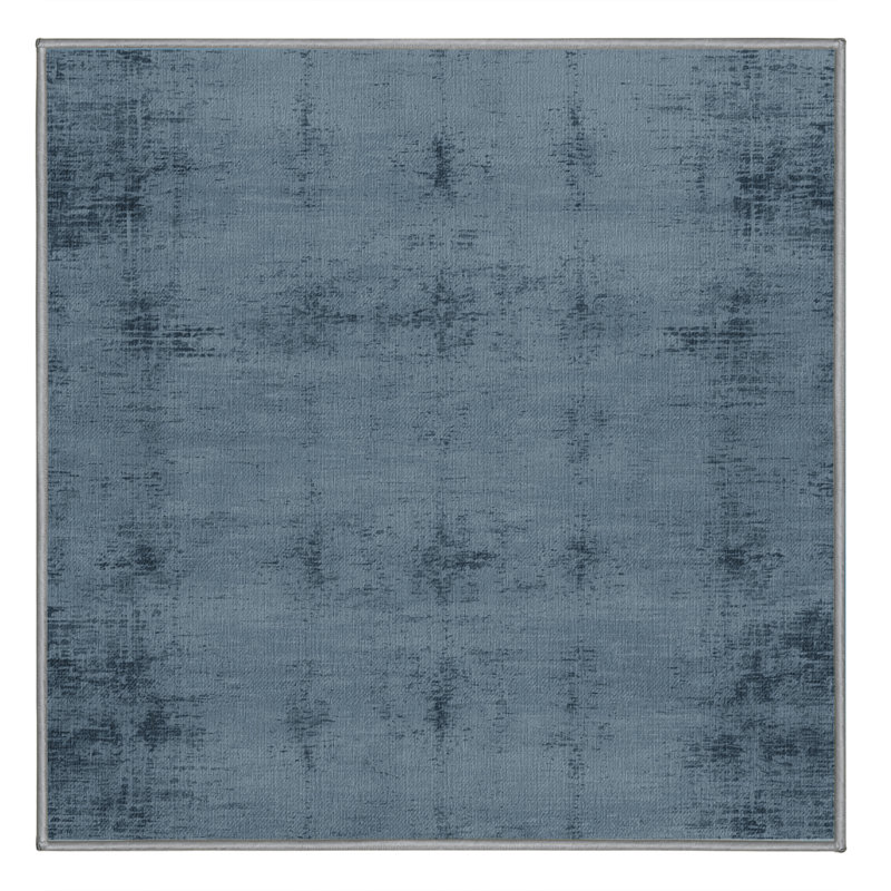 Tapis abstrait gris lavable à la machine, Carré 4 pi
