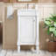 Armoire de salle de bain de style français avec rangement, solution pour petit espace avec lavabo en céramique, tablette réglable, charnières à fermeture en douceur-130000331