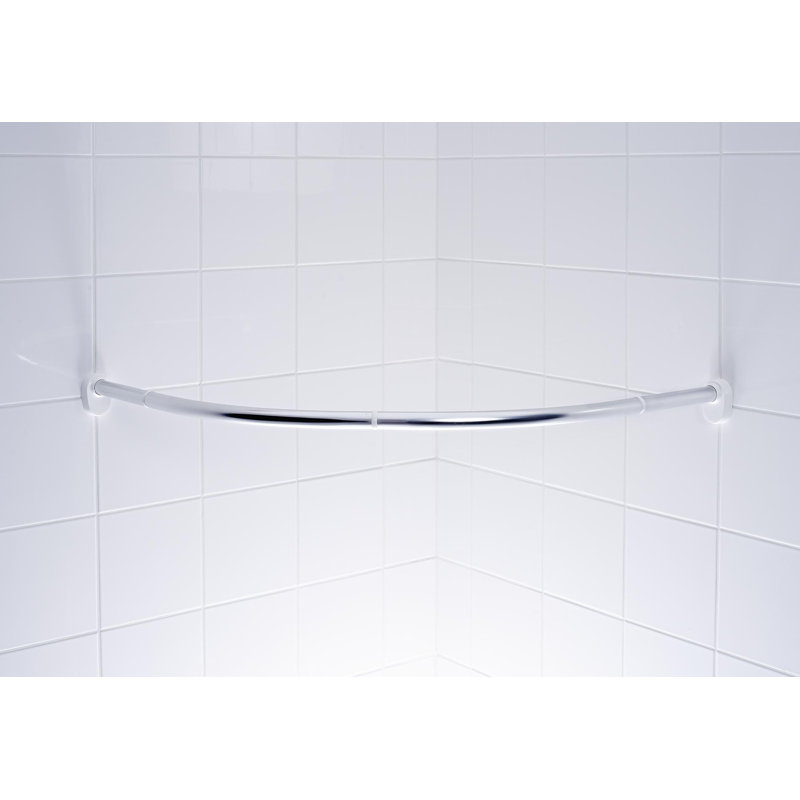 90cm Curved Fixed Shower Curtain Pole