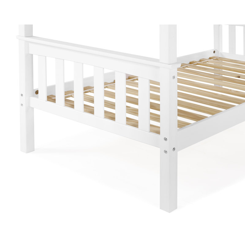 Swifton Solid Wood Twin-Over-Twin Bunk Bed by Harriet Bee, White