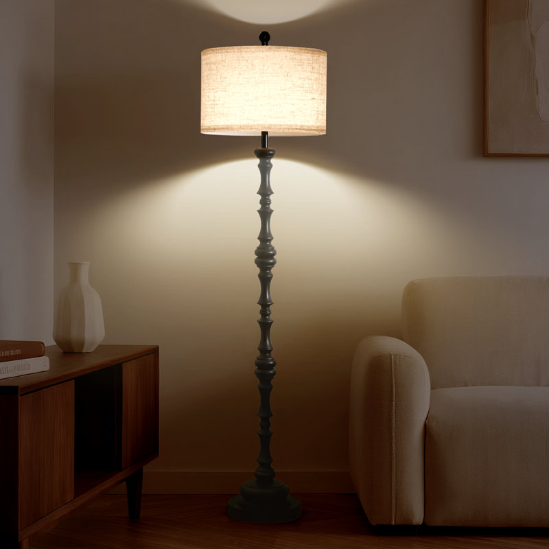 Lampe sur pied traditionnelle 62 po, Noir