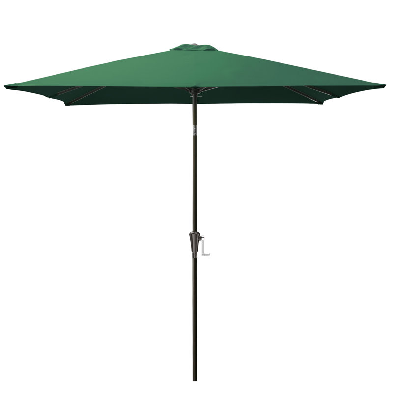 Parasol de marché carré Myari, Vert foncé