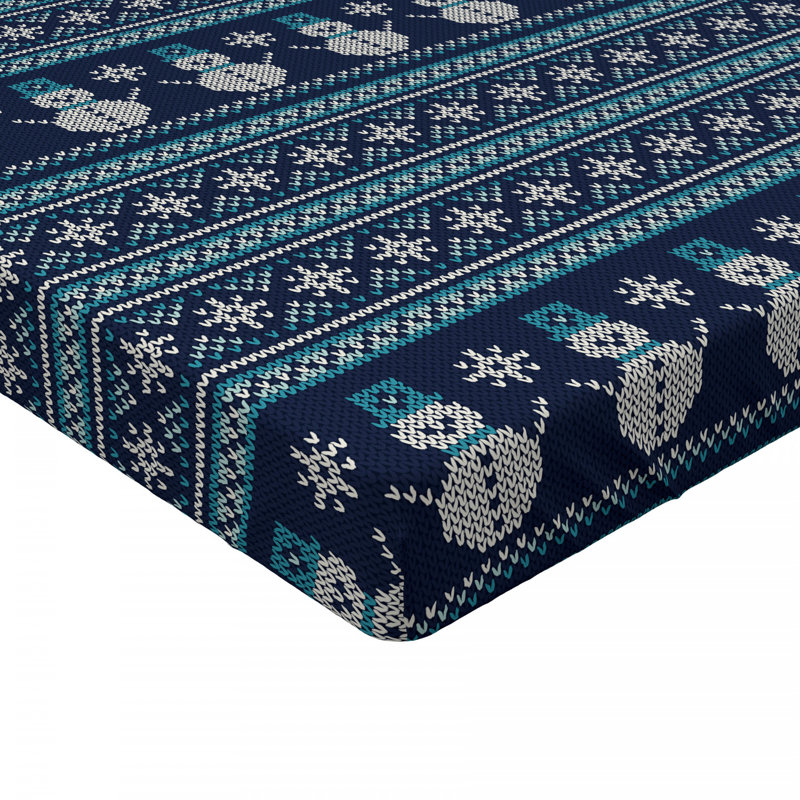 Microfiber Geometric Fitted Sheet, Full Fitted Sheet