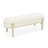 Camellia Field Chenille Accent Bench - Champagne