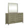Chantee Upholstered Bed, Dresser & Mirror Set
