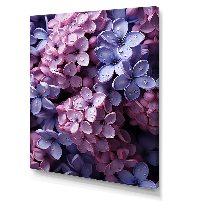Vibrant parfum Lilac Blossoms II - impression, H 32 po x l 24 po x P 1 po, Toile tendue