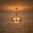9-Light Dimmable 2-Tier Drum Water Glass Chandelier