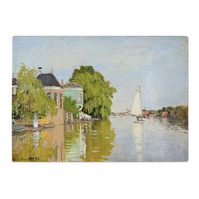 Houses on the Achterzaan by Claude Monet Chopping Board
